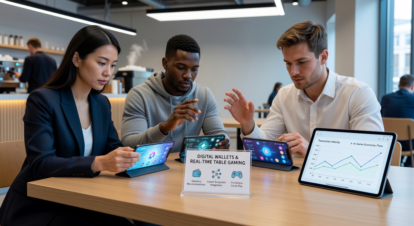 Smartphone-Display zeigt Live-Tischspiel mit digitaler Wallet-Transaktion während einer Poker-Session