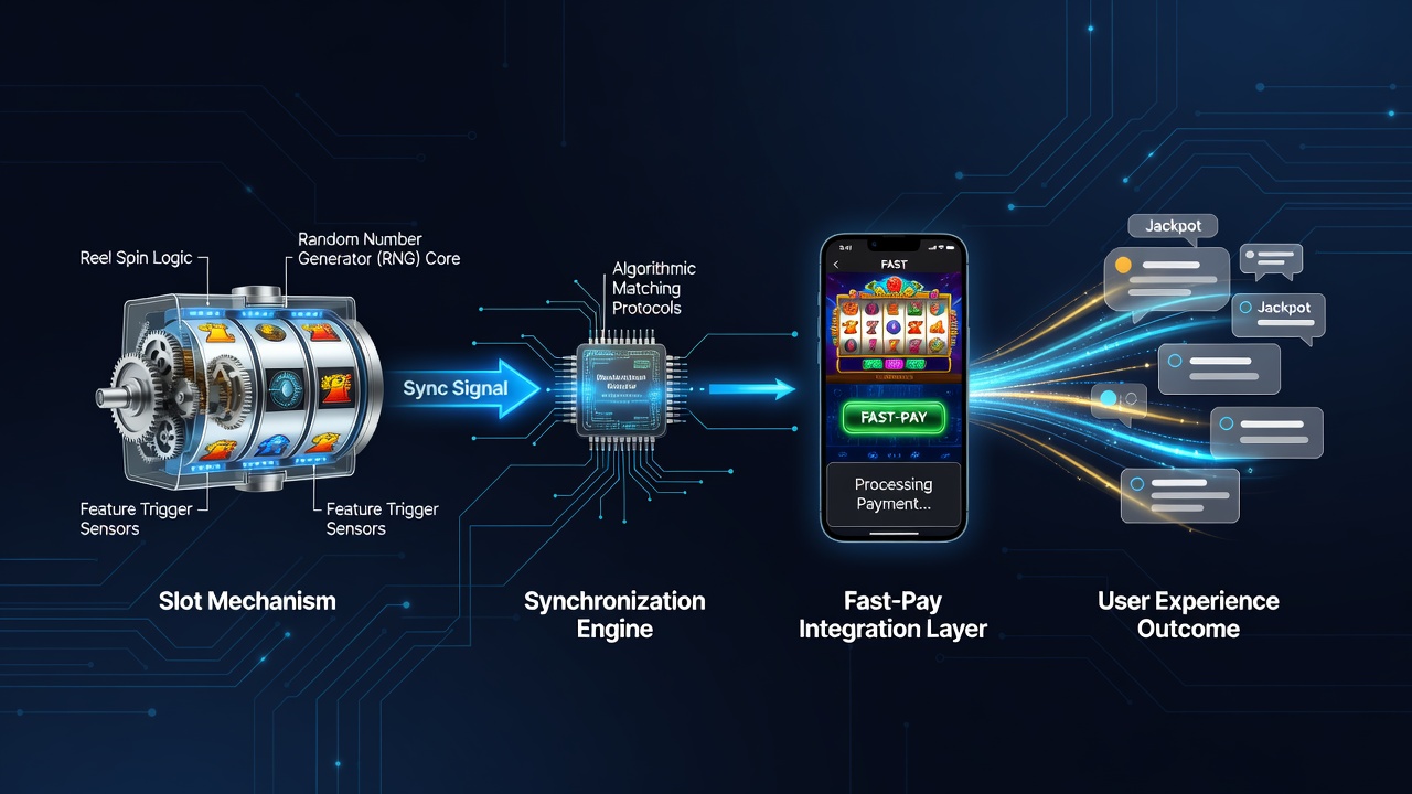 Visualisierung des Datenflusses zwischen Slot-Server und mobilen Zahlungssystemen