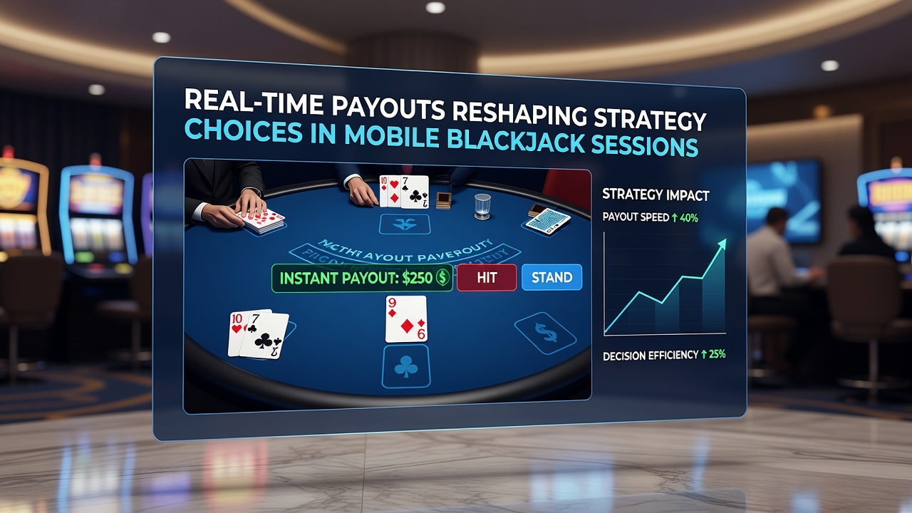 Mobile Blackjack-Sitzung mit Echtzeit-Transaktionen und angepassten Wettstrategien