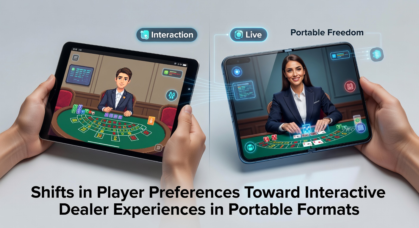 Spieler nutzen mobile Geräte für interaktive Live-Dealer-Spiele in portablen Formaten